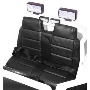 Auto na akumulator Mighty Jeep dla dzieci Biały + 2-osobowy + Napęd 4x4 + 2 bagażniki